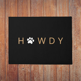 Texas Howdy Pet Paw Begrüßungstür Mat Fußmatte