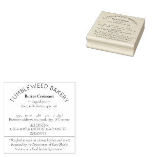 Texas Hütte Food Law Briefmarke Gummistempel