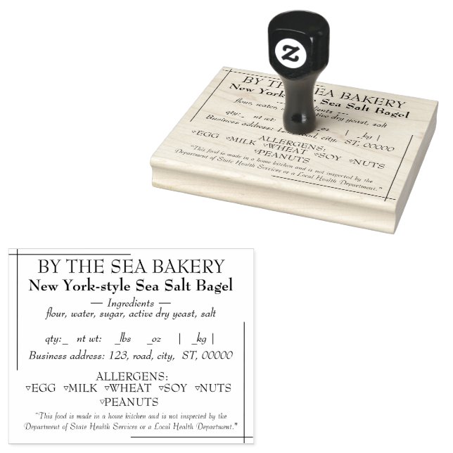 Texas Hütte Food Law Briefmarke Gummistempel (Stempel)