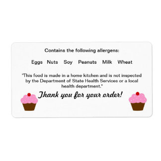 Texas Hütte Food Law Label