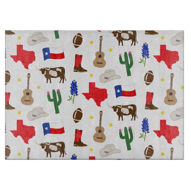 Texas Icons Schneidebrett (Vorderseite)