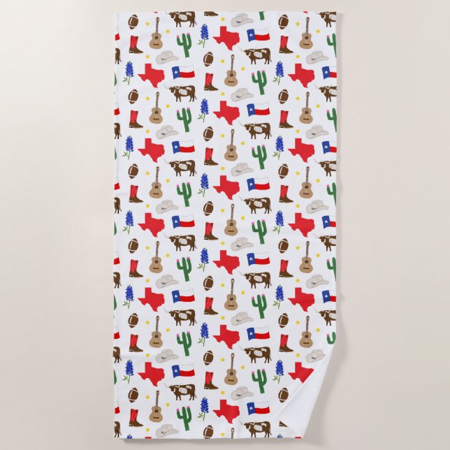 Texas Icons Strandtuch (Vorderseite)