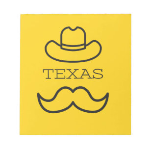 Texas in Gelb 2 Notizblock