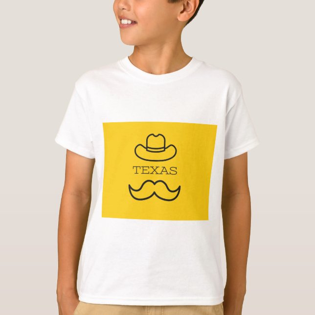 Texas in Gelb 2 T-Shirt (Vorderseite)