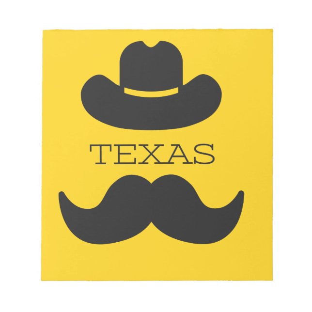 Texas in gelb notizblock (Vorderseite)