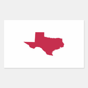 Texas in Red Rechteckiger Aufkleber