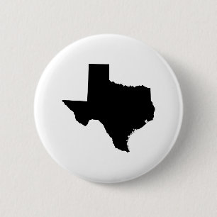 Texas in Schwarz und Weiß Button