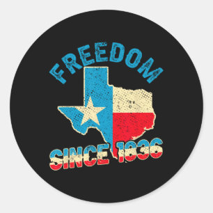 Texas Independence Day 1836 Runder Aufkleber