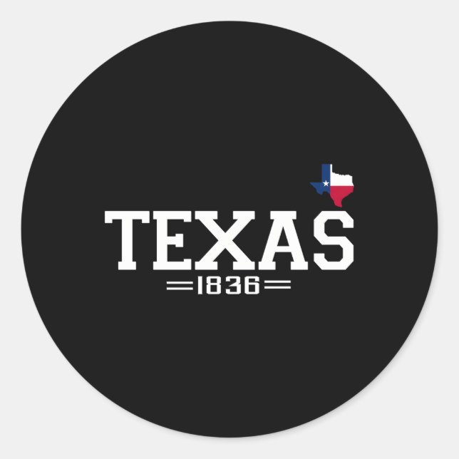 Texas Independence Day 1836 Texas Flag Runder Aufkleber (Vorderseite)