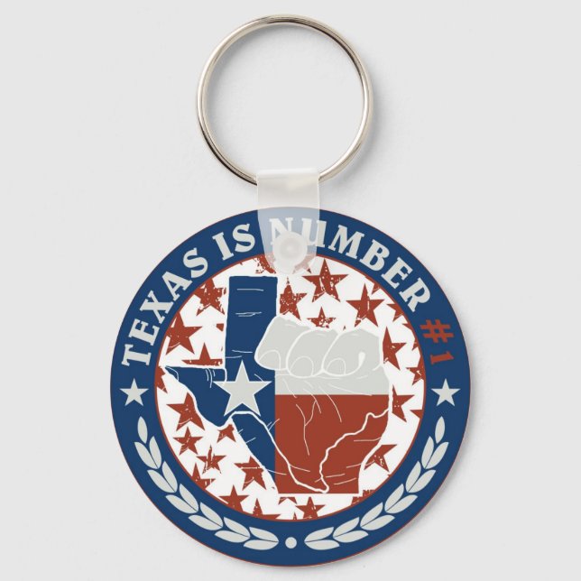 Texas ist Nummer Eins Schlüsselanhänger (Vorderseite)