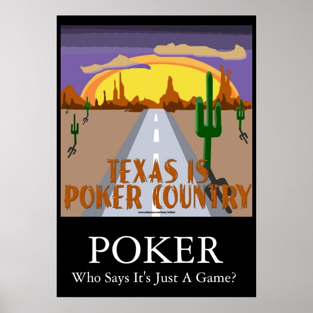 Texas ist Poker Land Poster (Vorne)