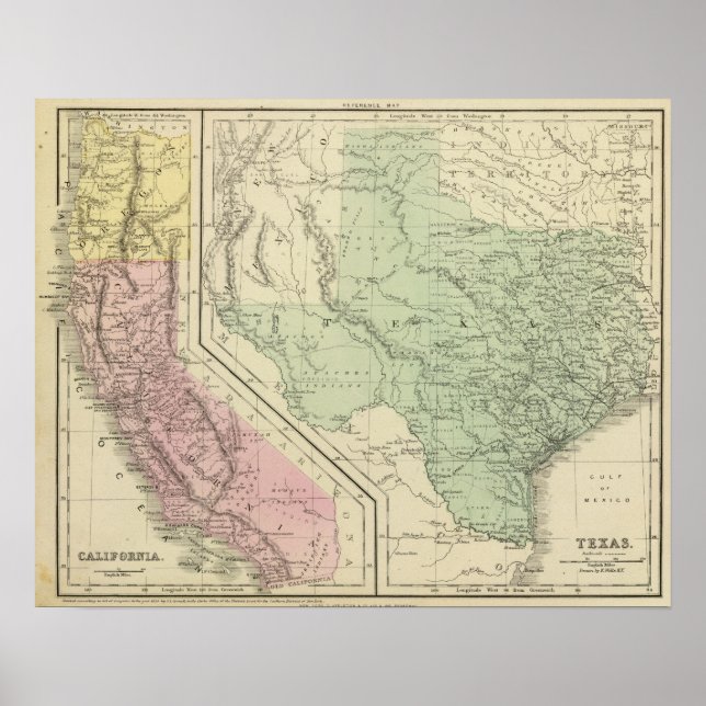 Texas, Kalifornien Poster (Vorne)
