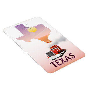 Texas Karte Big Rig Magnet