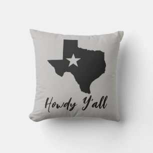 Texas Karte Lone Star State Howdy Y'all Kissen