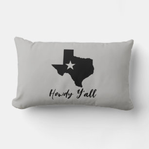 Texas Karte Lone Star State Howdy Y'all Lendenkissen