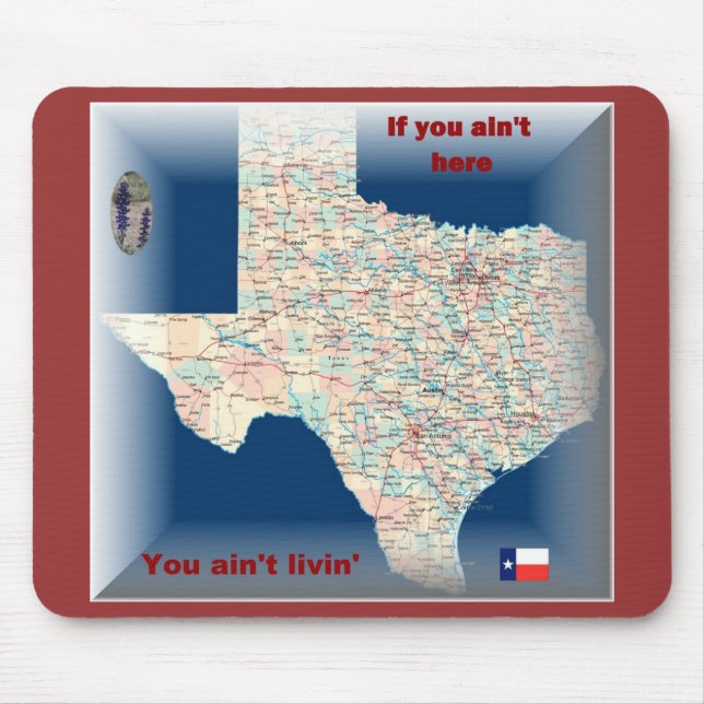 Texas-Karte mousepad (Vorne)