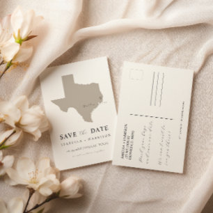 Texas-Karte Save the Date Vorlage