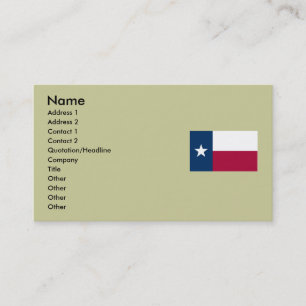 Texas-Karte und Staats-Flagge Visitenkarte