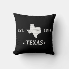 Texas Karte weiß der einstündige Staat Kissen