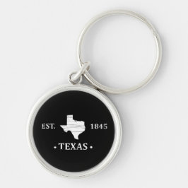 Texas Karte weiß der einstündige Staat Schlüsselanhänger