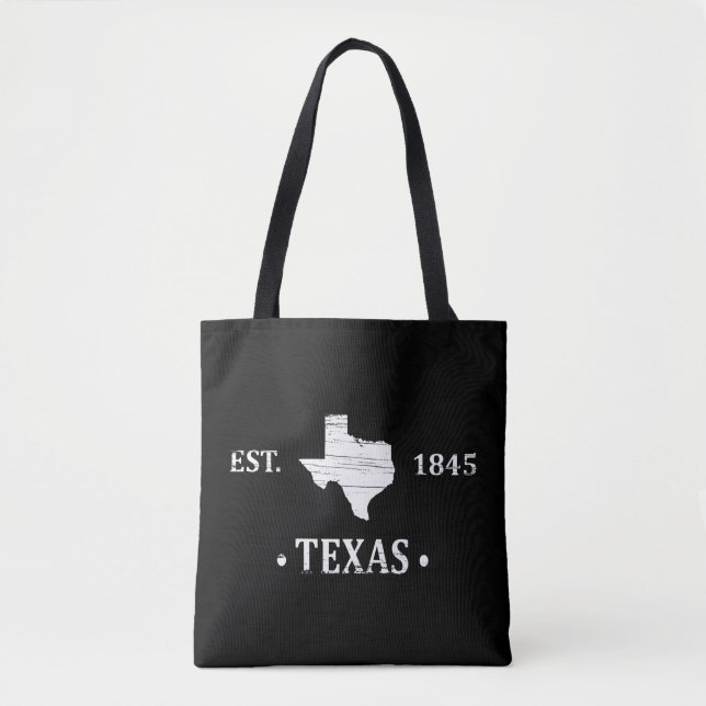 Texas Karte weiß der einstündige Staat Tasche (Vorderseite)