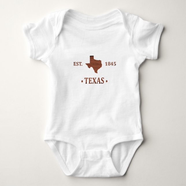 Texas kartografiert den einsamen Staat Baby Strampler (Vorderseite)