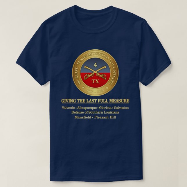 Texas-Kavallerie (Gefechtsehren) T-Shirt (Design vorne)