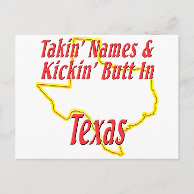 Texas - Kickin-Hintern Postkarte (Vorderseite)