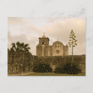 Texas Kirche-Antik/Sepia Postkarte