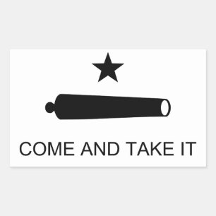Texas, komm und hol es rechteckiger aufkleber