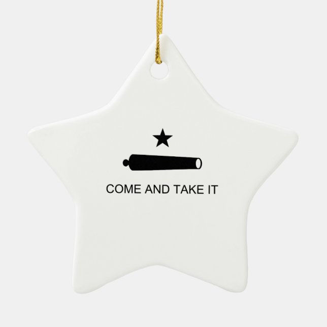 Texas, komm und nimm es. keramikornament (Vorne)