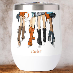 Texas Ladies Fashion Boots Cowboy Orange Custom