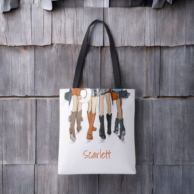 Texas Ladys Fashion Cowboy Boots Orange Custom Tasche (Von Creator hochgeladen)