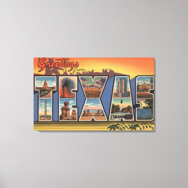 Texas (Land der modernen Pioniere) Leinwanddruck (Vorderseite)
