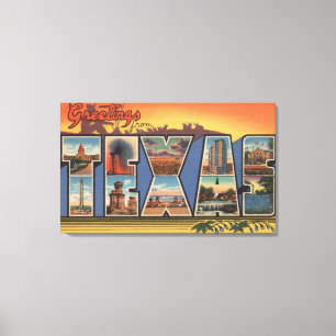 Texas (Land des modernen Pioniers) Leinwanddruck
