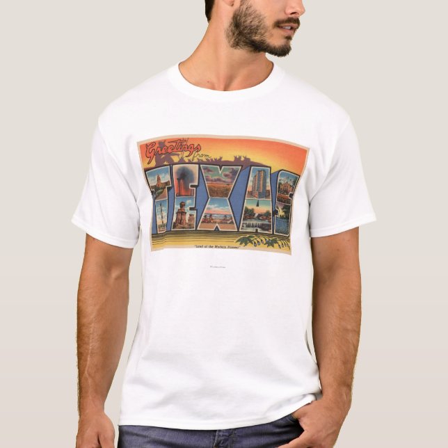 Texas (Land des modernen Pioniers) T-Shirt (Vorderseite)