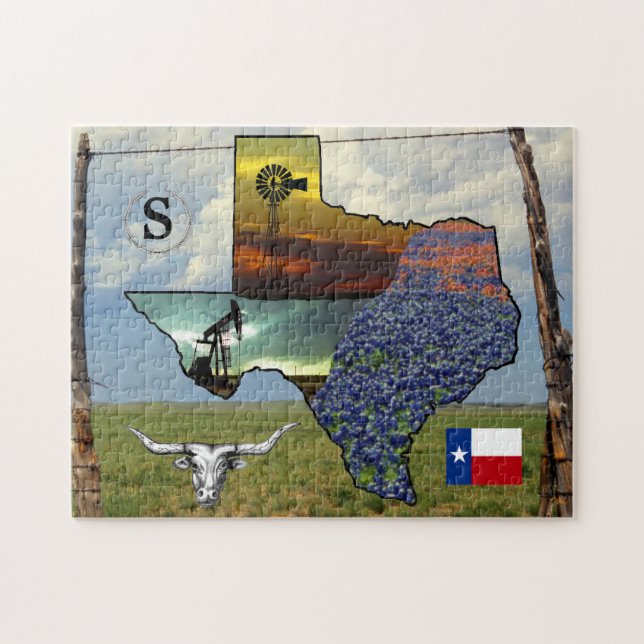 Texas - Landkarte, farbige Fotos 11x14 Größe (Horizontal)