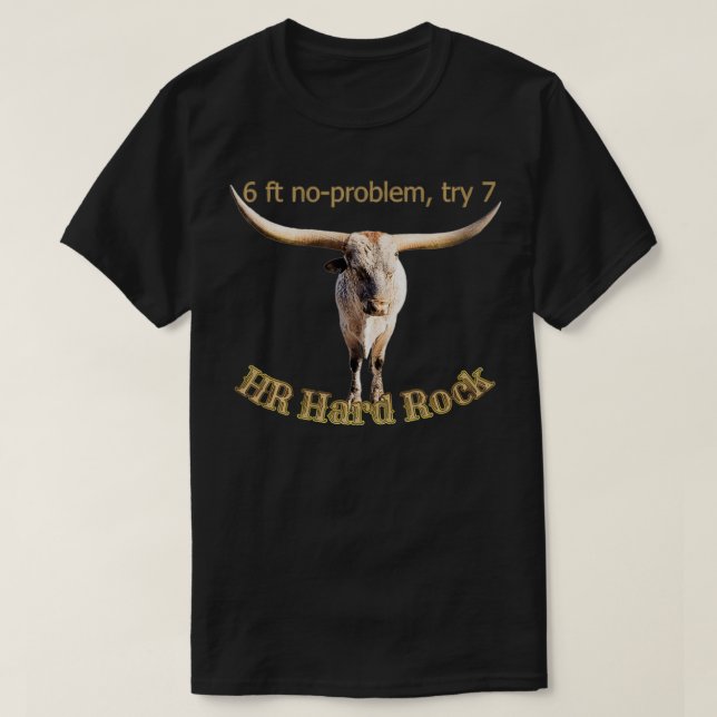 Texas-Langhornbulle mit 1,5 m Hörnern T-Shirt (Design vorne)