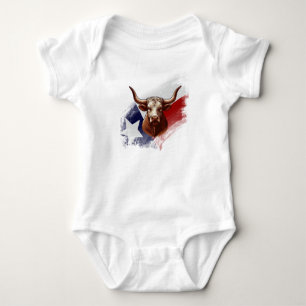 Texas-Langhornkuh Baby Strampler