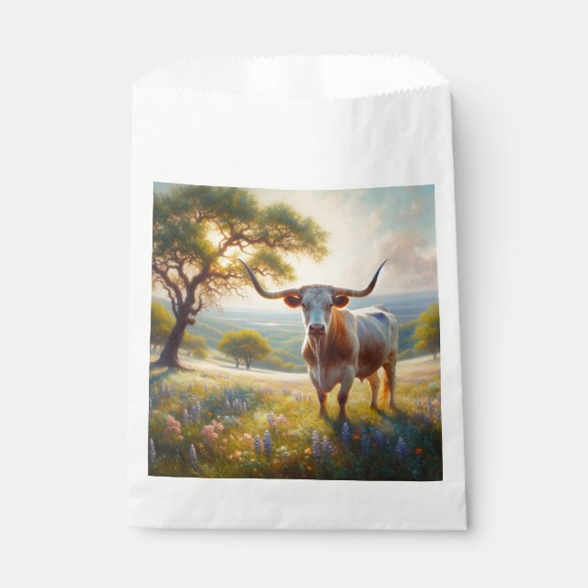 Texas-Langhornkuh Geschenktütchen (Vorderseite)