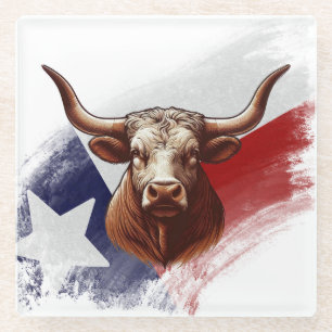 Texas-Langhornkuh Glasuntersetzer