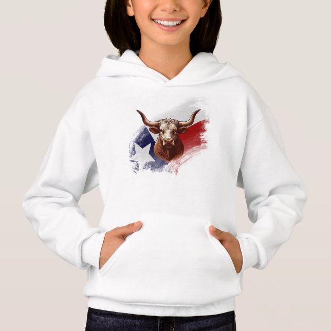 Texas-Langhornkuh Hoodie (Vorderseite)