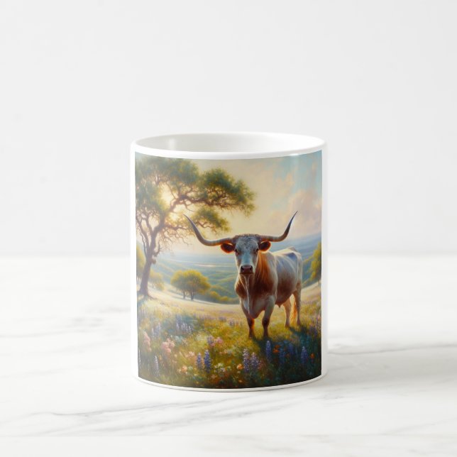Texas-Langhornkuh Kaffeetasse (Mittel)
