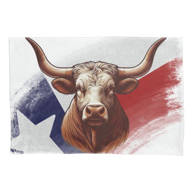 Texas-Langhornkuh Kissenbezug (Vorderseite)
