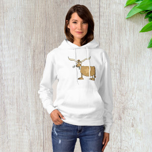 Texas-Langhornkuh mit Stern Hoodie