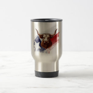 Texas-Langhornkuh Reisebecher