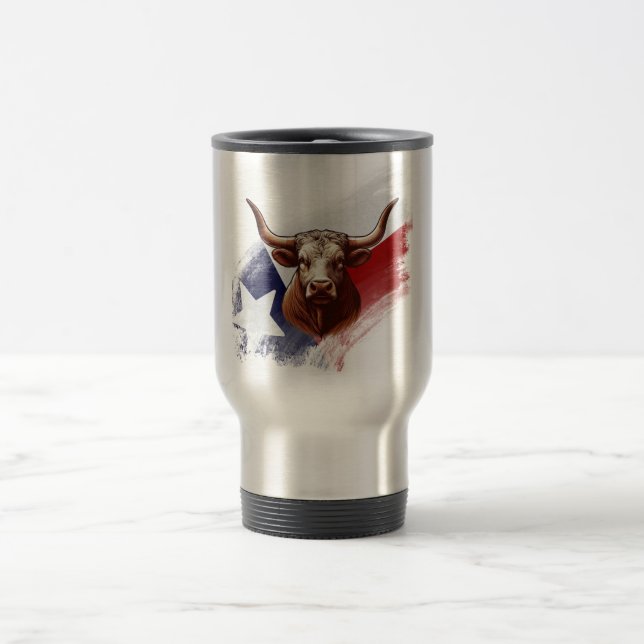 Texas-Langhornkuh Reisebecher (Mittel)