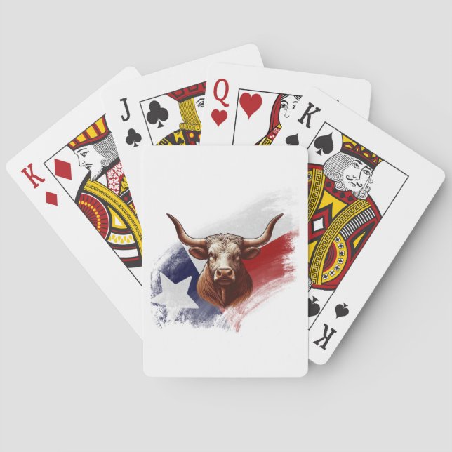 Texas-Langhornkuh Spielkarten (Rückseite)