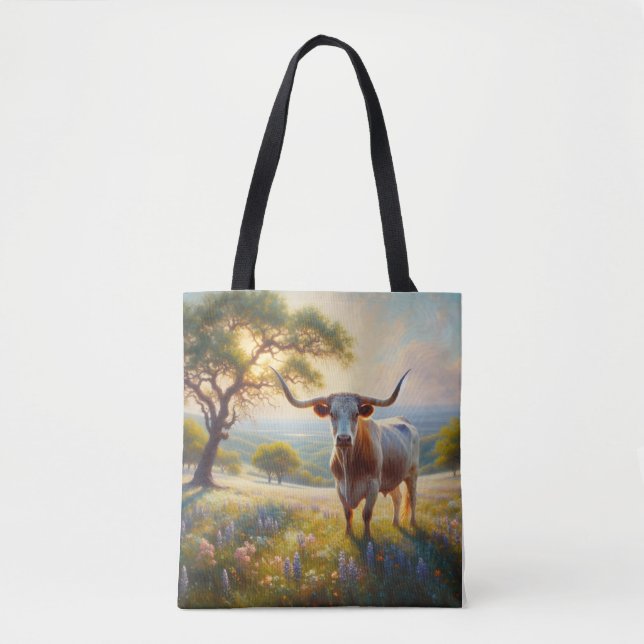 Texas-Langhornkuh Tasche (Vorderseite)