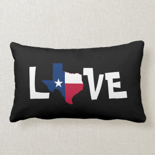 Texas-LIEBE, mit Staats-Karte/einzigem Stern, Lendenkissen